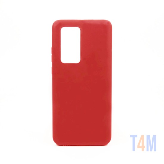 Funda de Silicona para Huawei P40 Pro Rojo